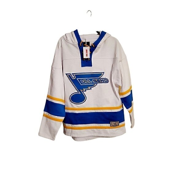 FULL SEND Nelk Boys Hockey Hoodie St. Louis Blues Limited Edition Men's Size Med - Picture 2 of 5